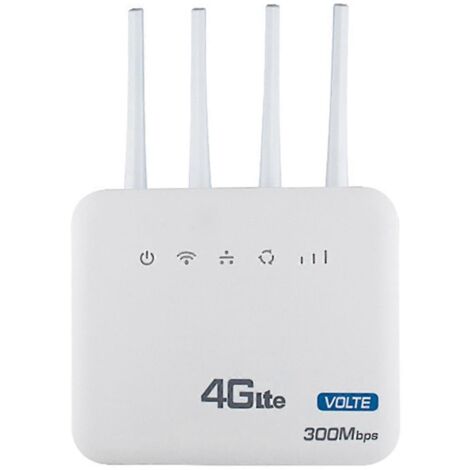 Routeur WiFi 4G LTE, modem WiFi 6 300 Mbps pour Europe, Afrique et Asie, prise UE