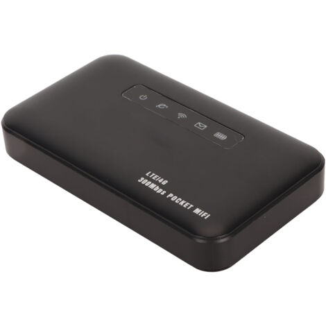 Routeur WiFi 4G, vitesse de 300 Mbps, avec emplacement pour carte Micro SIM, prend en charge 8 utilisateurs, cryptage de sécurité WPA/WPA2, batterie de 2600 mAh - un point d'accès mobile pour le burea