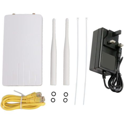 Routeur WiFi extérieur 4G LTE POE avec emplacement pour carte SIM, modem 4G LTE déverrouillé de 300Mbps avec 2 antennes 5dBi pour l'Europe