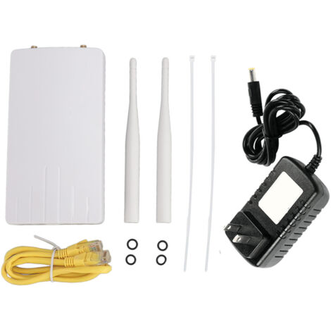 Routeur WiFi extérieur 4G LTE POE avec emplacement pour carte SIM, modem 4G LTE déverrouillé de 300Mbps avec 2 antennes 5dBi pour l'Europe