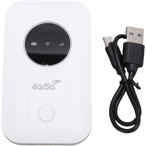 Routeur WiFi portable 4G WiFi Hotspot mobile 300Mbps prenant en charge la connexion de 10 appareils, avec emplacement pour carte SIM, destiné aux voyages