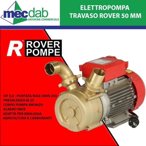 Rover 50 BE-M - Pompa elettrica da travaso 3 HP bronzo 250 l/min 25 m prevalenza