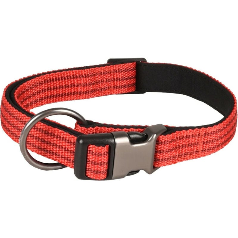 Collier Jannu rouge réglable de 55 à 75 cm 38 mm taille xxl pour chien Flamingo