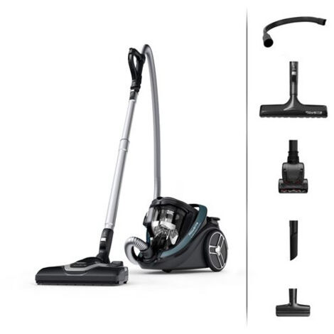 Rowenta – Aspirateur sans sac 500 W – Silence Force Cyclonic Effitech – Fonctionnement silencieux – Capacité bac 2L – Idéal pour sols durs - RO7961EA