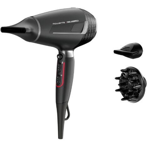 Rowenta CV887LF0 Pro Stylist Karl Lagerfeld Asciugacapelli 2200W Nero
