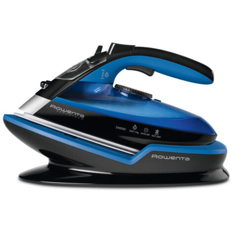 Rowenta DE5010 Freemove Ferro da Stiro a Vapore Senza Filo, 2400W, Quantità di vapore variabile 120 g/min, Nero/Blu