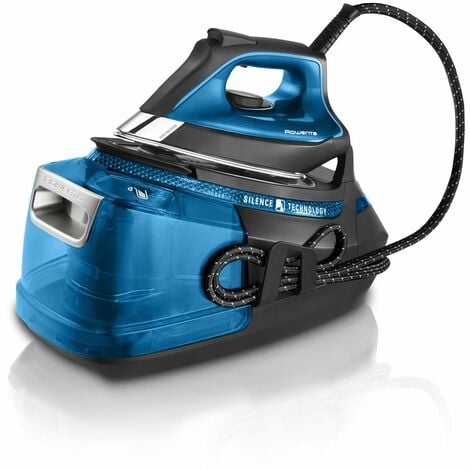 Rowenta Silence Steam Pro DG9222, Ferro da Stiro con Caldaia Silenziosa, 2800W, 1.3 L, Ferro da Stiro a Vapore 7.5 bar, 480 g/min, Colore Nero/Blu