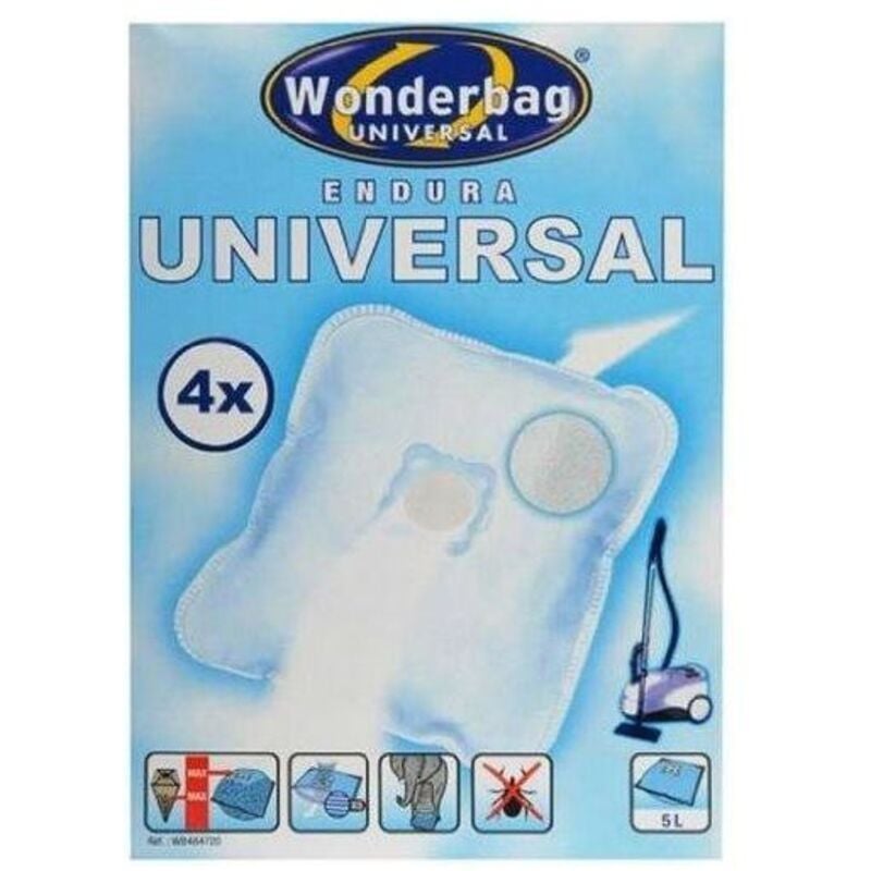 Rowenta WB4847 Confezione 4 Sacchi di Ricambio con Anello Adattatore