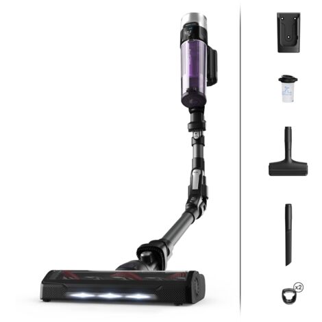 Rowenta X-Force 9.60 Allergy Aspirapolvere Senza Fili, Tecnologia Flex, Autonomia di 45 minuti, Kit Allergia, 100 AirWatt, Viola, RH2038