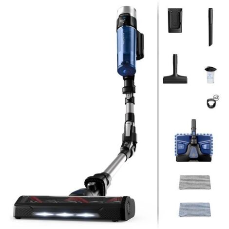 Rowenta X-Force Flex 9.60 RH20C0 Aspirateur sans fil Silver/Blue sans sac
