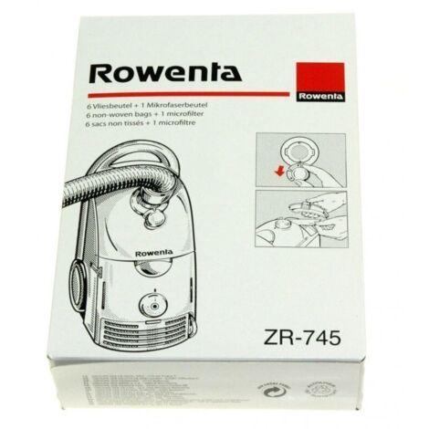 Rowenta ZR745 confezione da 6 sacchetti per aspirapolvere con microfiltro