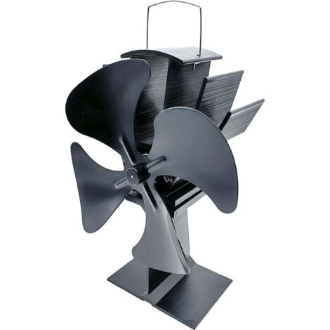 Rowi Ofenventilator stromlos 22 x 16 x 9 cm schwarz Ofenventilator