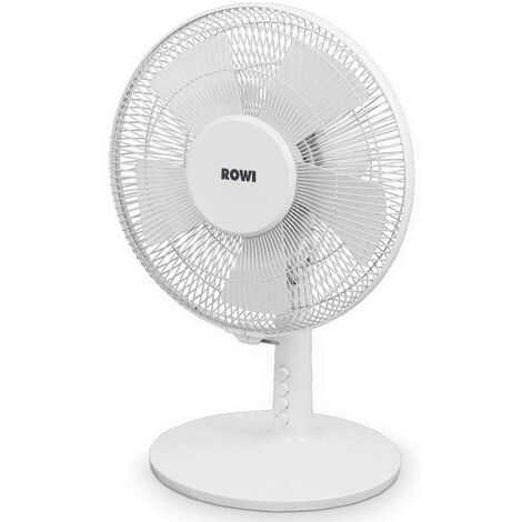 Rowi Tisch-Ventilator Durchmesser 30 cm, 40 Watt, 3 Stufen, weiss