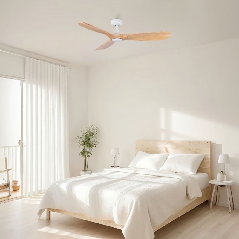 Ventyly - rowind Ventilateur de Plafond Blanc/Pin Ø120 cm