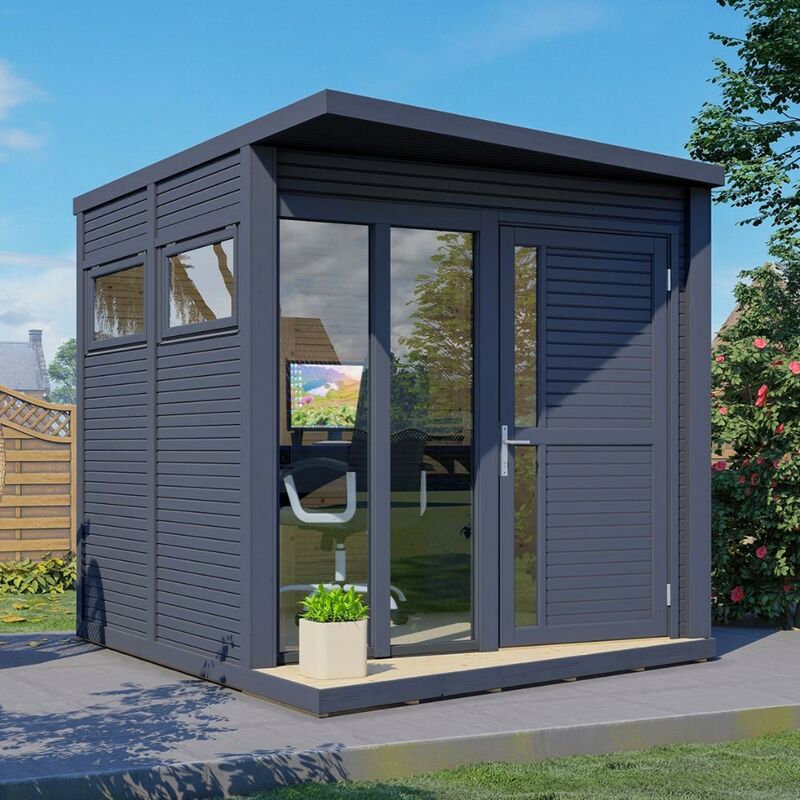 Rowlinson - Bertilo Garden Concept Home Office Studio Wooden Summer House Grey