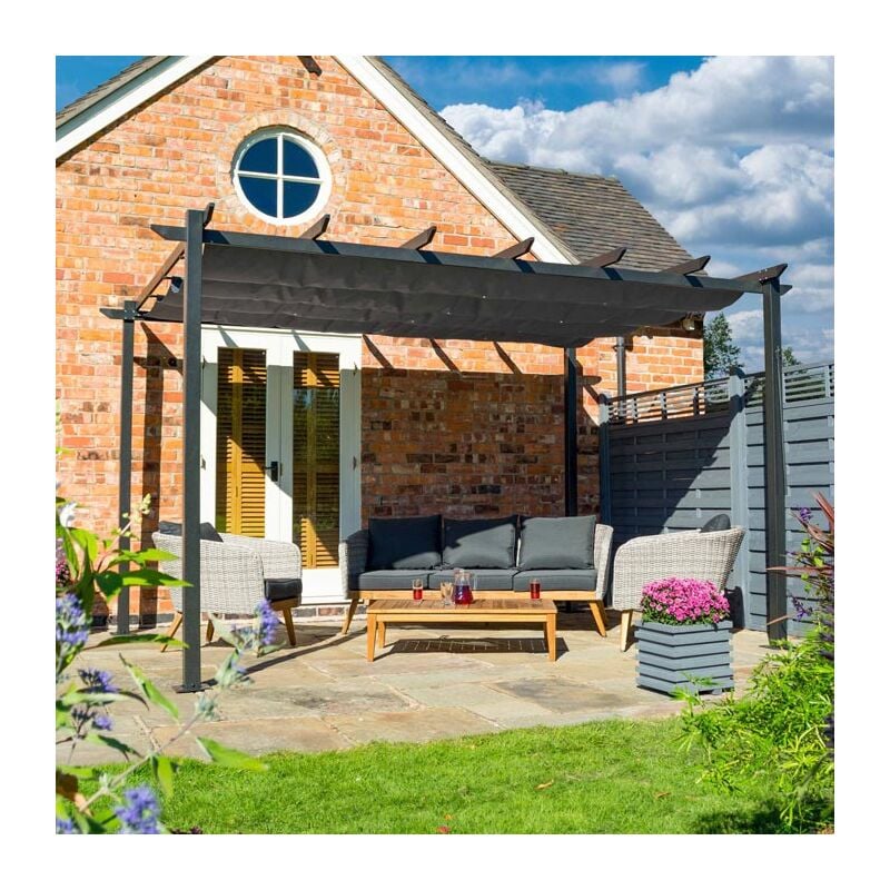 Venetian 4x3m Canopy Grey - Rowlinson