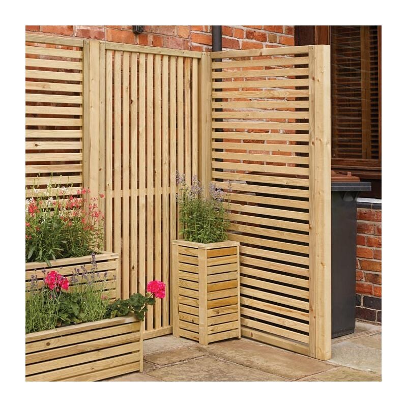 Garden Creations Vertical Slat Screens 4 Pack - Rowlinson