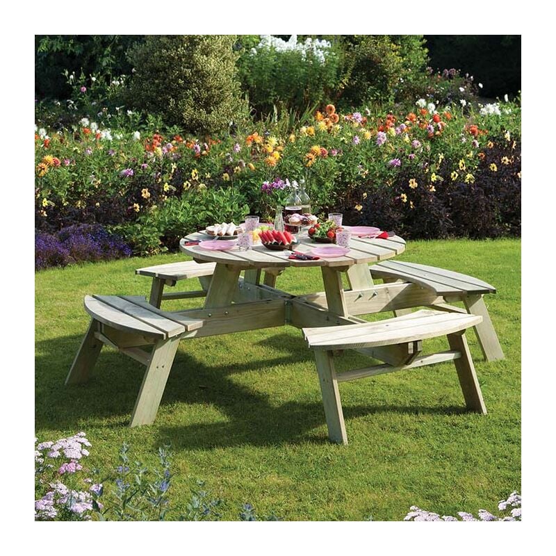 Round Picnic Table - Rowlinson