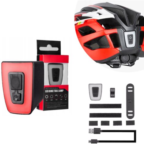 ROXAR Fahrradrücklicht für Helme, USB, IPX5, 20 lm
