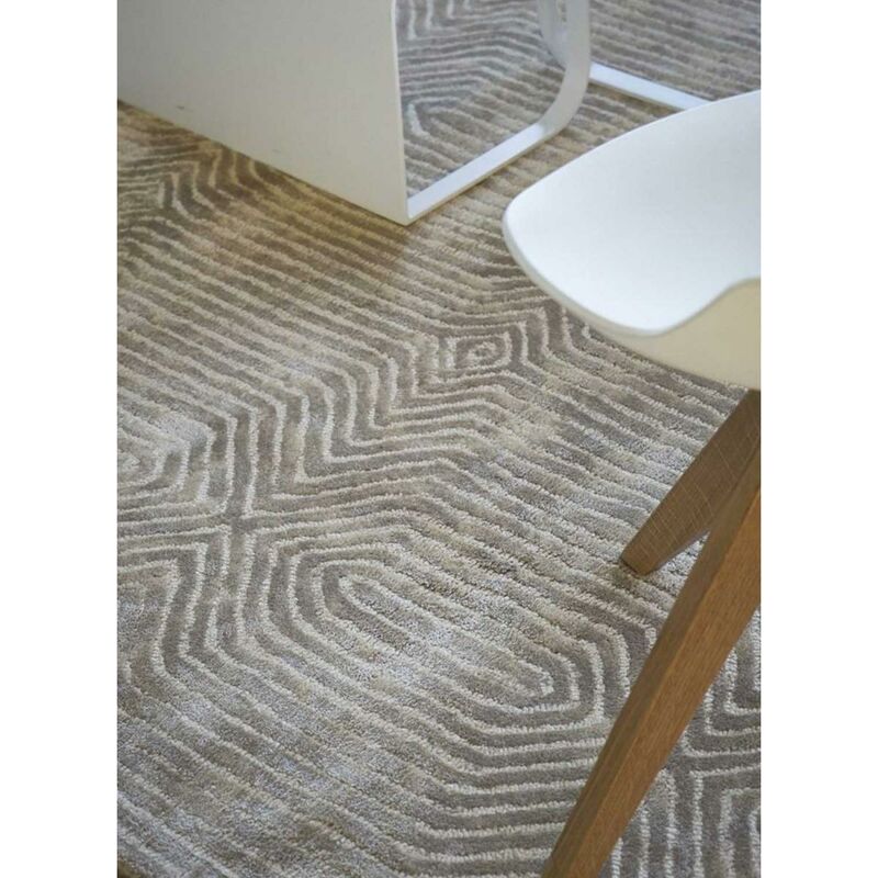 

Diseño de Roxburgh y alfombras modernas en azul viscosa. - Beige