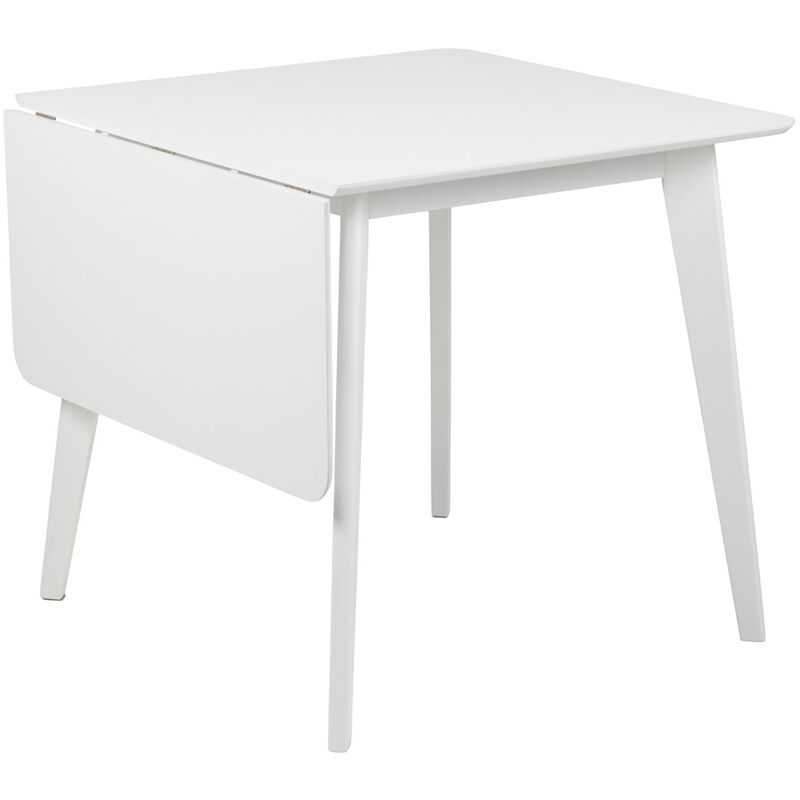 Ebuy24 - Roxby Table de salle à manger avec, 1 tablette de rangement, supplémentaire, blanc.