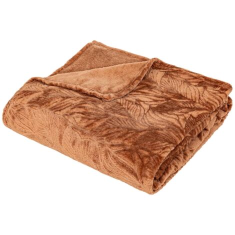 Roy terracotta flanella 180x230cm - Atmosphera créateur d'intérieur
