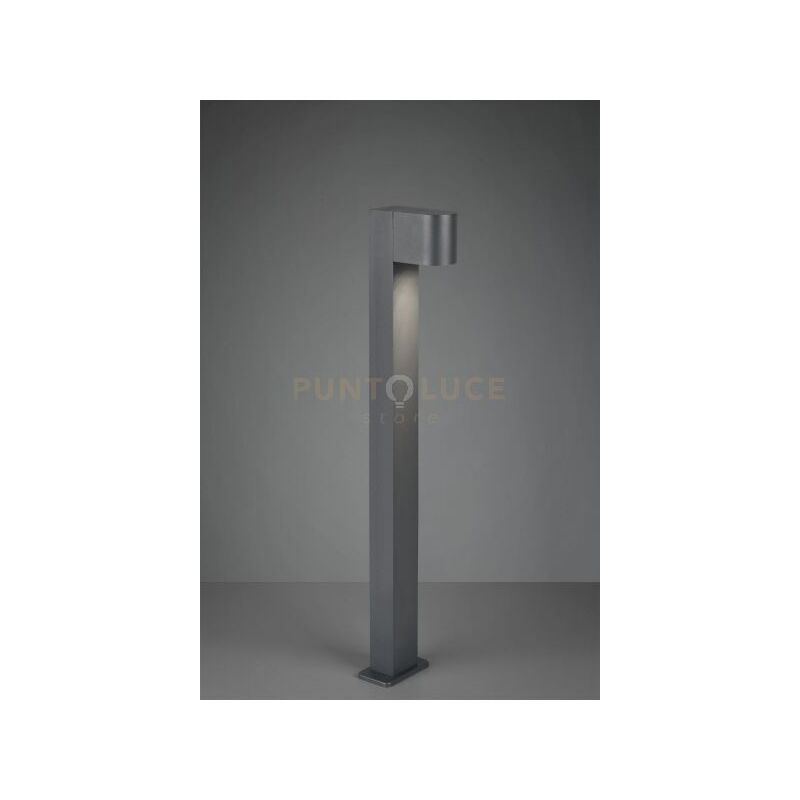 Trio - roya palo alto da esterno fusione alluminio stondata antracite IP44 H.100CM 1 luce attacco GU10