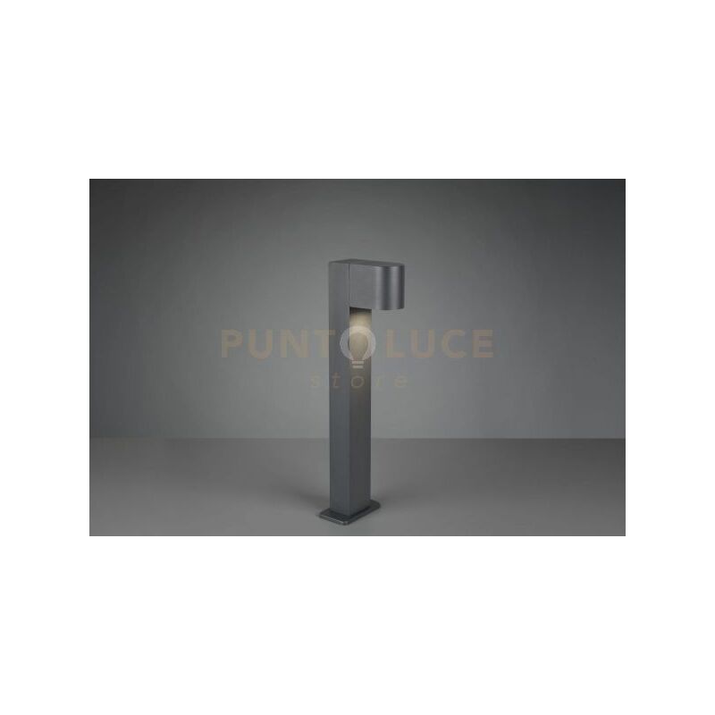Roya palo da esterno fusione alluminio stondata antracite IP44 H.50CM 1 luce attacco GU10