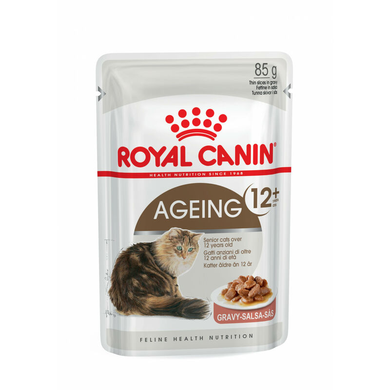 

AGEING 12+ 85g (Salsa) para gatos a partir de 12 años de edad - 12 Sobres 85g - Royal Canin