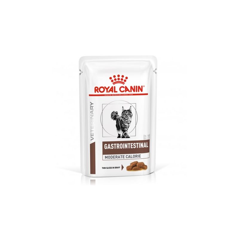 

Veterinary Diet Gastro Intestinal Moderate Calorie Pack 12 x bolsa de 85 gr - Royal Canin