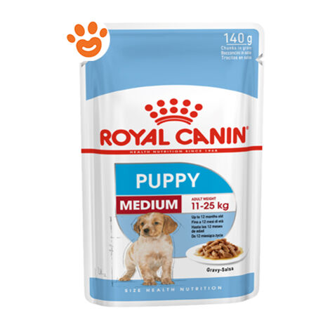 Royal Canin Dog Medium Puppy  - Royal Canin Dog Medium Puppy - Bustina Da 140 Gr