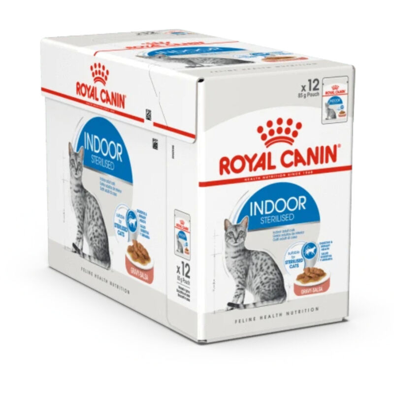 

ROYAL CANIN Indoor Sterilised, Bocaditos en Salsa, Caja 12 x 85 gr