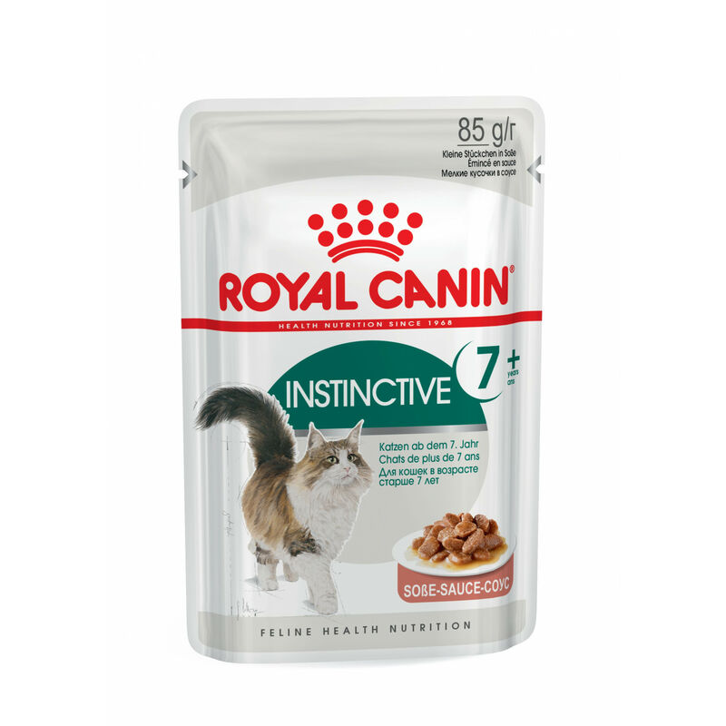 

INSTINCTIVE +7 85g (Salsa) para gatos a partir de 7 años de edad - 12 Sobres 85g - Royal Canin