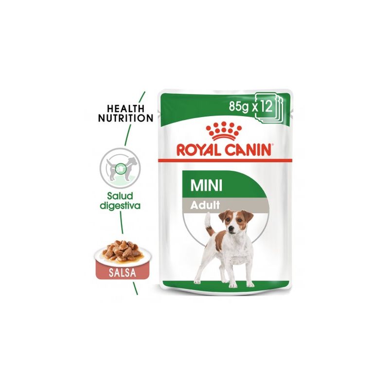 

Mini Adult comida húmeda para perro adulto de razas tamaño pequeño Pack 12 x Bolsa de 85 gr - Royal Canin