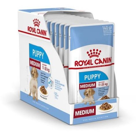 Royal Canin Puppy Medium - Carne en Salsa - 10 Sobres x 140 gr