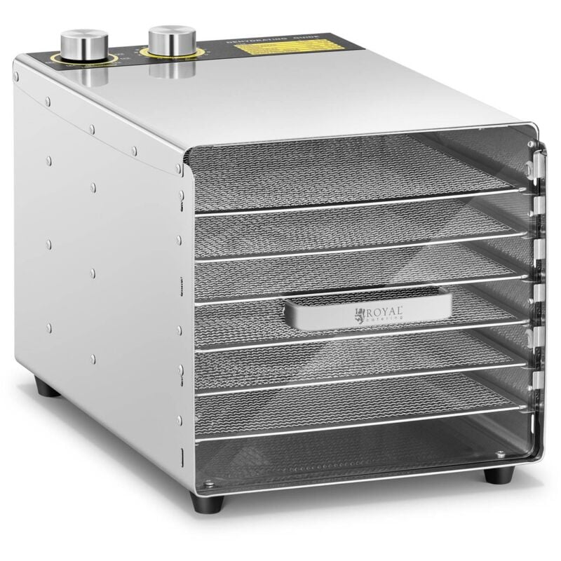 Royal Catering - Déshydrateur Alimentaire 6 Étages Séchoir Pour Légumes Fruits Jerky Inox 500w