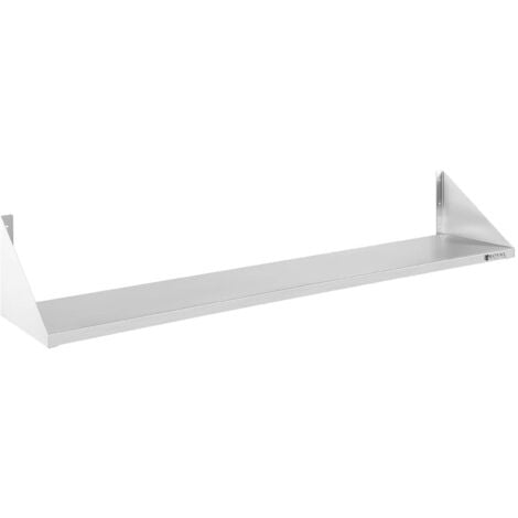 Royal Catering Etagere Murale Avec Vis De Fixation Et Consoles 30X150Cm Inox