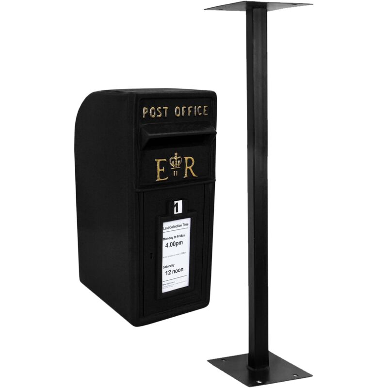 Royal Mail Post Box with Floor Stand er Cast Iron Wall Mounted