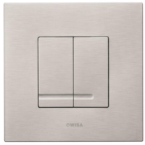 Royal Plaza Duo Plaque de déclenchement - dualflush - 16x16cm - synthétique - Acier mat brossé