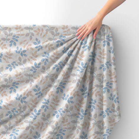 Royal Samt Stoff Polyester Zum Nähen - Motiv Blätter der Bäume