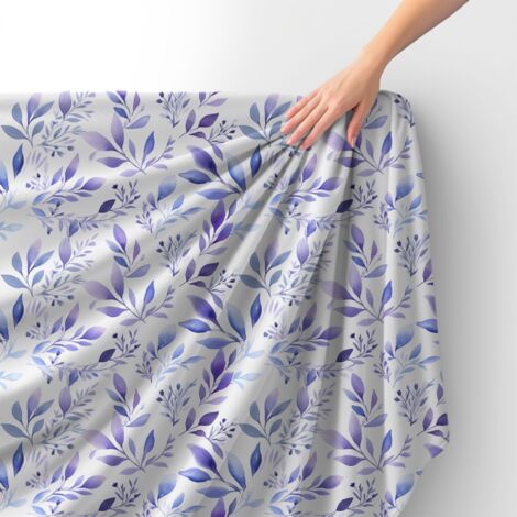 Royal Samt Stoff Polyester Zum Nähen - Motiv Blätter - RDX2142