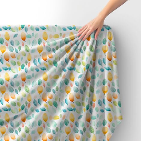 Royal Samt Stoff Polyester Zum Nähen - Motiv Blätter - RDX2752