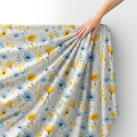 Royal Samt Stoff Polyester Zum Nähen - Motiv Blumen - RDX2515