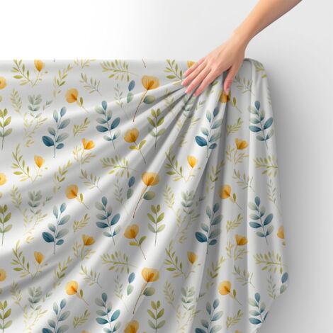 Royal Samt Stoff Polyester Zum Nähen - Motiv Blumen - RDX2614