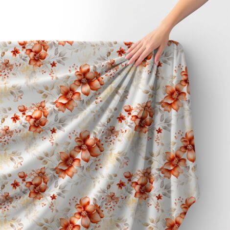 Royal Samt Stoff Polyester Zum Nähen - Motiv Blumen - RDX2903