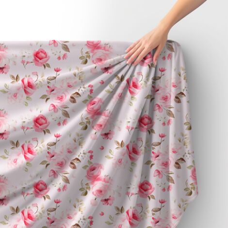 Royal Samt Stoff Polyester Zum Nähen - Motiv Blumen - RDX3051