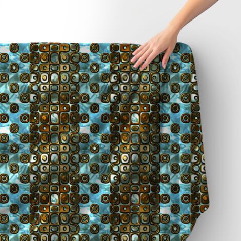 Royal Samt Stoff Polyester Zum Nähen - Motiv Dekoration aus Glas