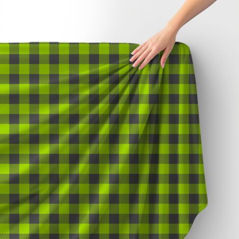 Royal Samt Stoff Polyester Zum Nähen - Motiv grün kariert 2