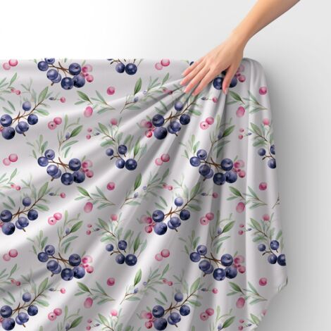 Royal Samt Stoff Polyester Zum Nähen - Motiv Obst - RDX2955