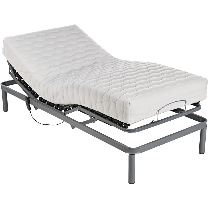 

Royal Sleep - Action Bed | Pack Cama + colchón |Espuma HR | Confort y somier articulado | Motor 5 Planos 90x190